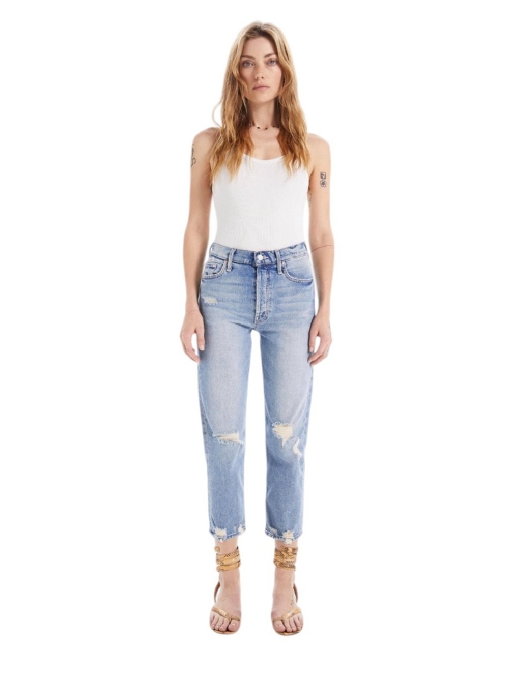 NWT- MOTHER Superior- The Tomcat Jeans – The Confession Wash - Size 24 - Picture 2 of 11